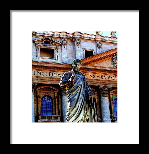 St. Peter Framed Print featuring the photograph St Peter at the Vatican by Pat Moore