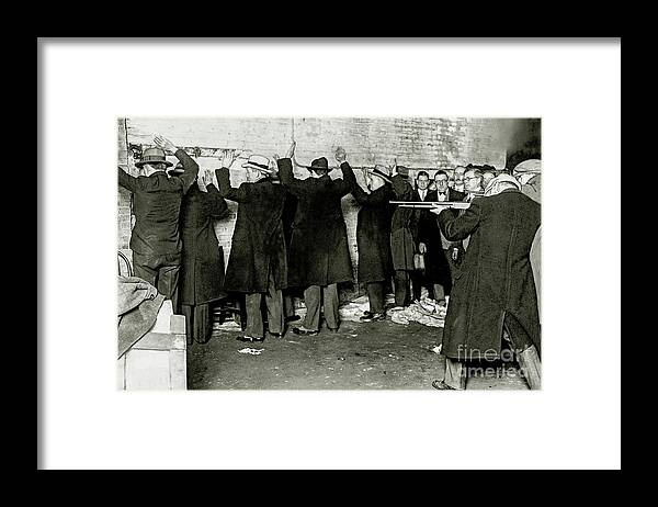 Al Capone Framed Print featuring the photograph St Valentines Day Massacre by Jon Neidert