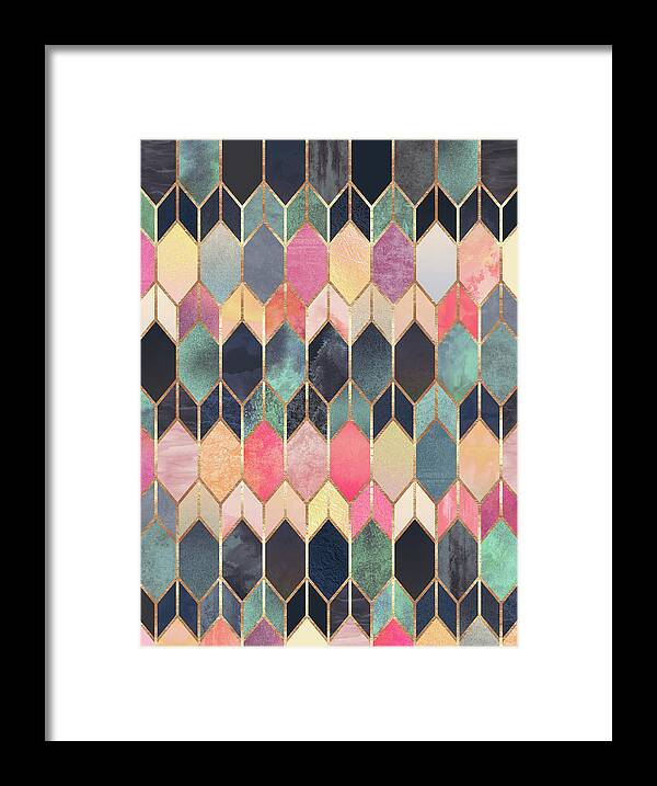 Graphic Framed Print featuring the digital art Stained Glass 3 by Elisabeth Fredriksson