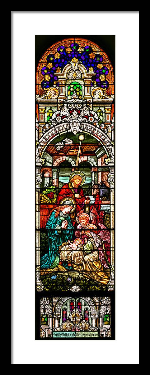 Cathedral Of The Plains Framed Print featuring the photograph Stained Glass Scene 4 by Adam Jewell