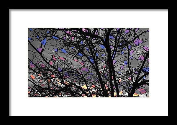 Sunset Framed Print featuring the photograph Stained Glass Sunset by Rand Ningali