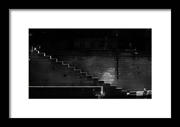 France Framed Print featuring the photograph Stairs and Sitters by Joseph Smith