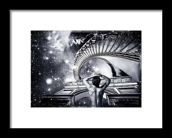 Stairway Framed Print featuring the digital art Stairway to the Stars by Cindy Collier Harris