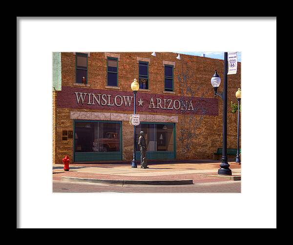Winslow Framed Print featuring the photograph Standin On A Corner by Ricky Barnard