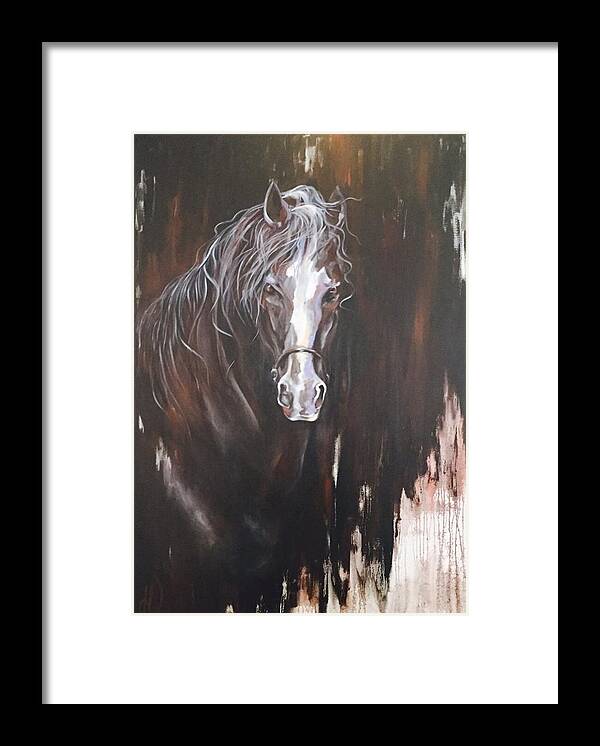 Horse Framed Print featuring the painting Standing Firm by Heather Roddy