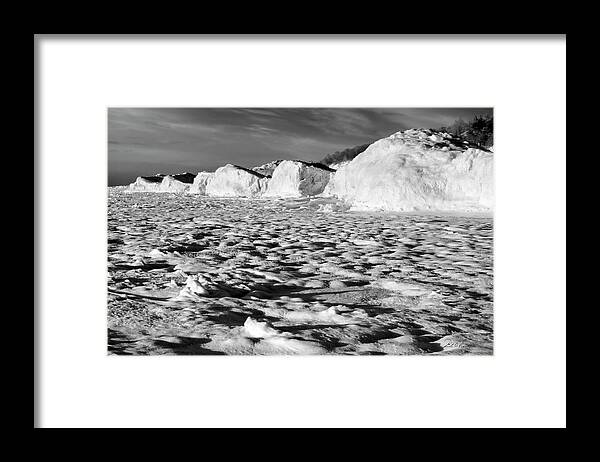 Photography Framed Print featuring the photograph Standing on Lake Michigan Ice by Frederic A Reinecke