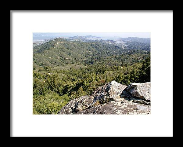 Mount Tamalpais Framed Print featuring the photograph Standing on the Rock by Ben Upham III