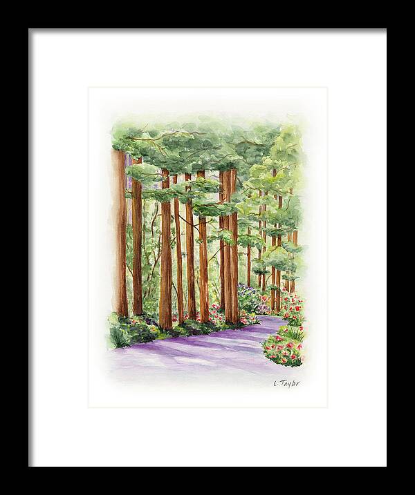 Forest Framed Print featuring the painting Standing Tall by Lori Taylor