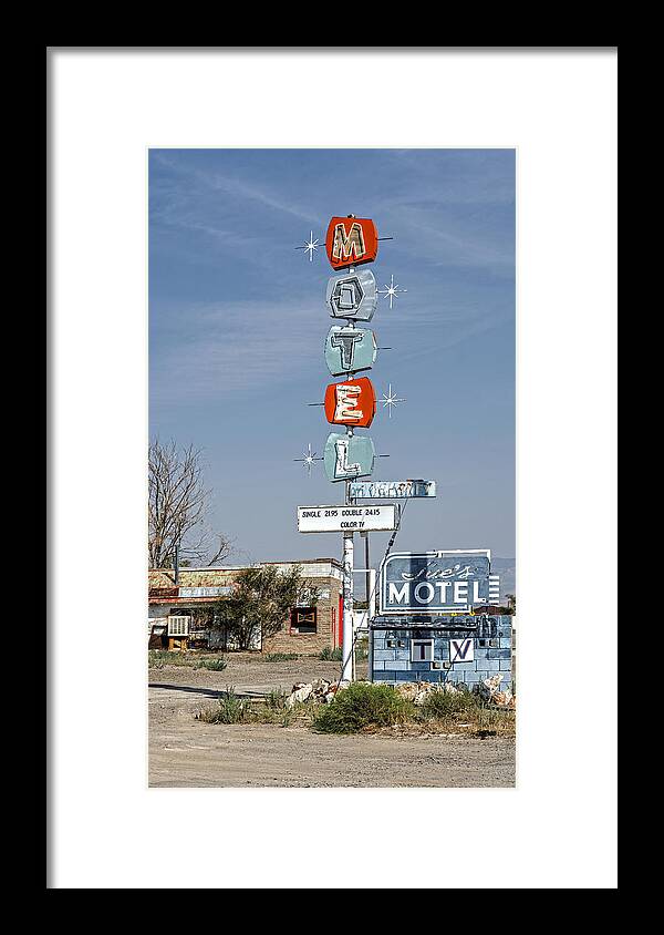Motel Framed Print featuring the photograph Standing Tall by Scott Read