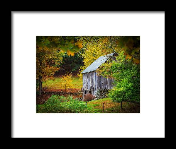 Old Barn Framed Print featuring the photograph Standing the Test of Time by John Vose