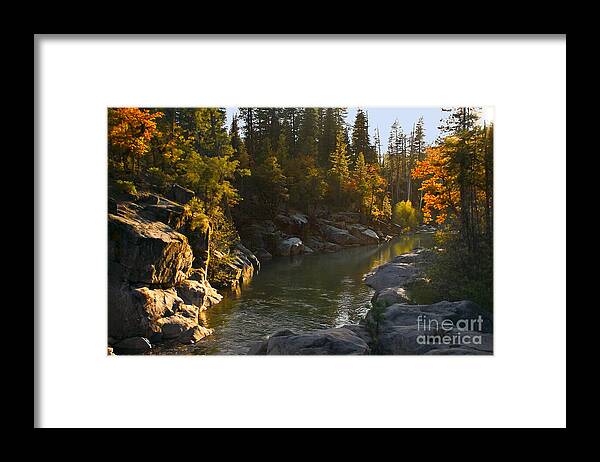 California Landscape Art Framed Print featuring the painting Stanislaus Sunset Larry Darnell by Larry Darnell