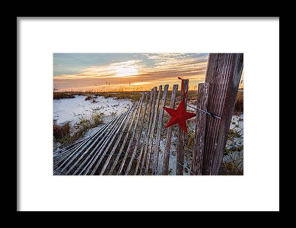 Alabama Framed Print featuring the photograph Star on Fence by Michael Thomas