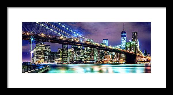 New York City Framed Print featuring the photograph Star Spangled Skyline by Az Jackson