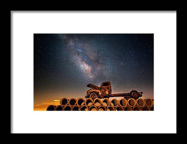 Stars Framed Print featuring the photograph Star Struck Truck by Harriet Feagin