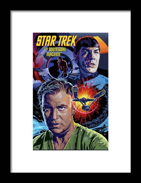 Sci-fi Portrait Collection Framed Print featuring the digital art Star Trek Doomsday Machine by Garth Glazier