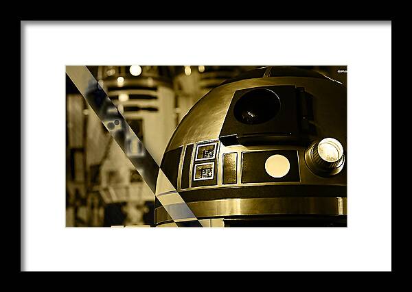 R2-d2 Framed Print featuring the mixed media Star Wars R2D2 Collection by Marvin Blaine