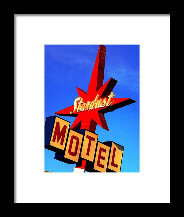 Star Framed Print featuring the photograph Stardust Motel by Elizabeth Hoskinson