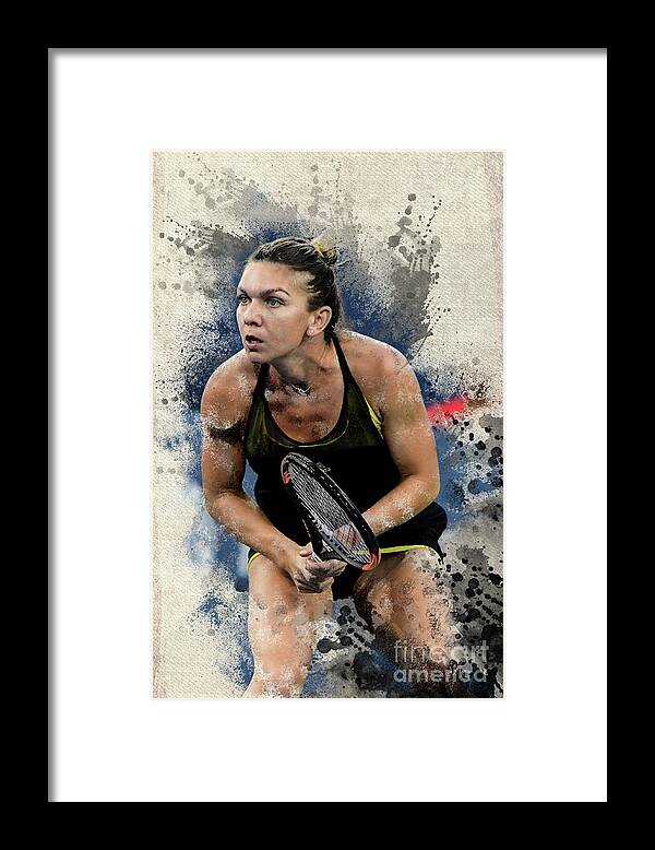 Tennis Framed Print featuring the digital art Stare Down by Ed Taylor