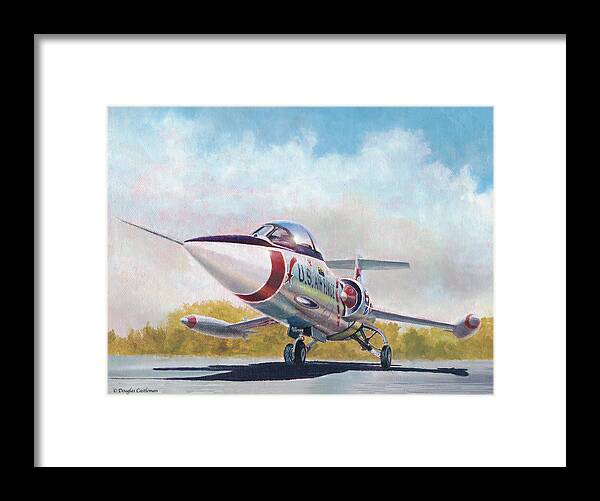 Aviation Framed Print featuring the painting Starfighter by Douglas Castleman