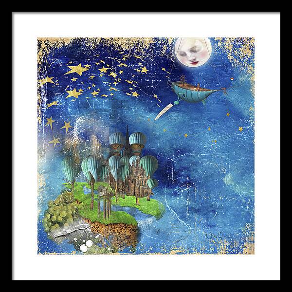 Art Framed Print featuring the digital art StarFishing in a Mystical Land by Nicky Jameson