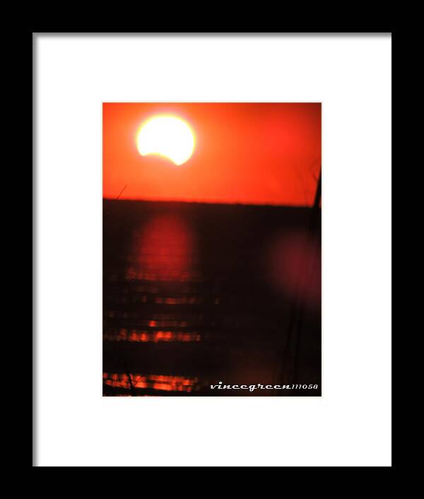Eclipse Framed Print featuring the digital art Staring Into a Star Eclipsed by Vincent Green