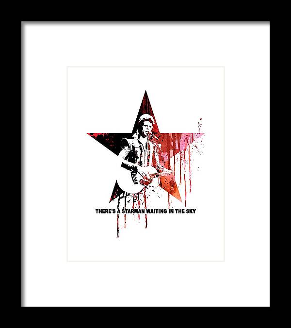 Jimi Framed Print featuring the painting David Bowie - Starman #1 by Art Popop