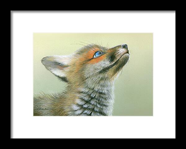 Kit Framed Print featuring the painting Starry Eyes by Mike Brown
