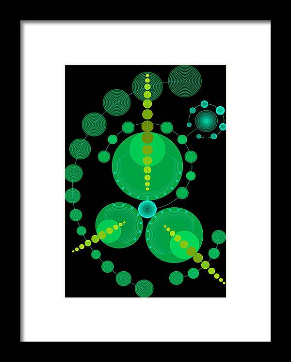 Relief Framed Print featuring the digital art Starship color by DB Artist