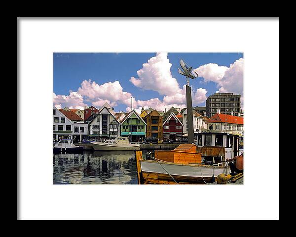 Harbor Framed Print featuring the photograph Stavanger Harbor by Sally Weigand