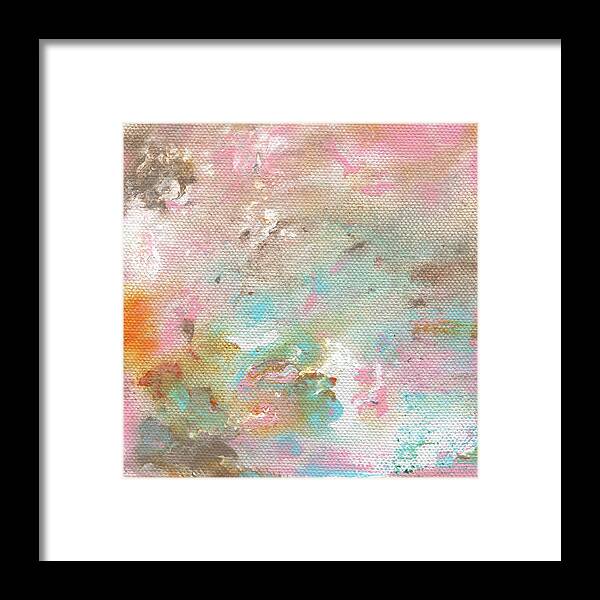 Abstract Framed Print featuring the painting Stay- Abstract Art by Linda Woods by Linda Woods