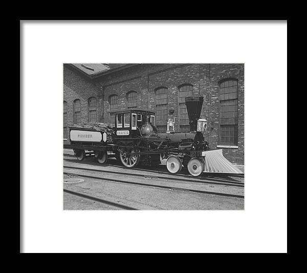 Steam Engine Framed Print featuring the photograph Steam Engine Dressed Up for Railroad Fair - 1949 by Chicago and North Western Historical Society