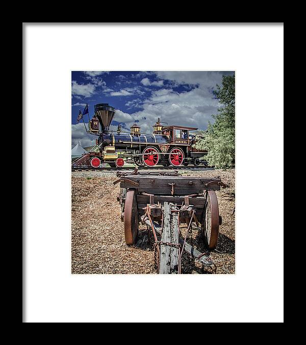 Train Framed Print featuring the photograph Steam Engine by Steph Gabler