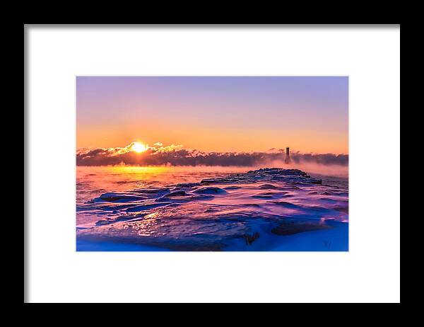 Lakemichigan‬ Framed Print featuring the photograph Steam Fog One by James Meyer
