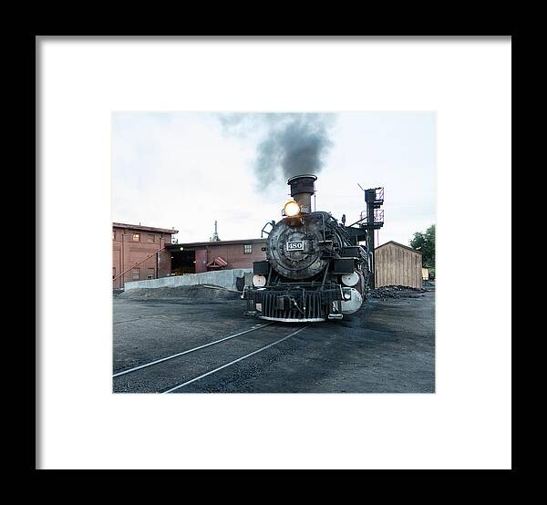 Carol M. Highsmith Framed Print featuring the photograph Steam locomotive in the train yard of the Durango and Silverton Narrow Gauge Railroad in Durango by Carol M Highsmith