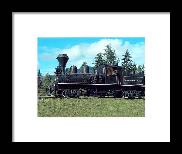 Train Framed Print featuring the photograph Steam Locomotive by Wayne Enslow