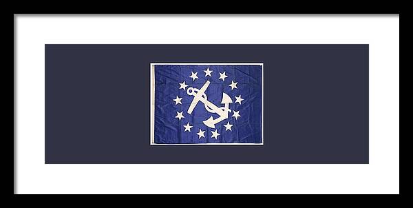 Flags From J.p. Morgan's Steam Yacht(s) Corsair 3 Framed Print featuring the painting Steam by MotionAge Designs