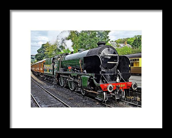Steam Train Framed Print featuring the photograph Steam Train on North York Moors Railway by Martyn Arnold