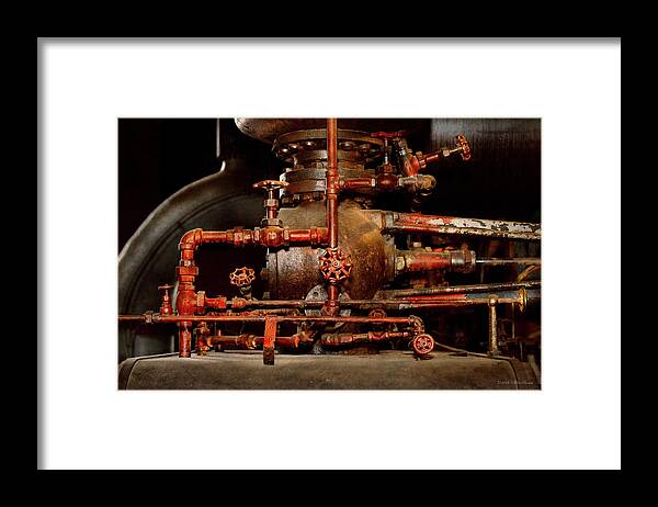 Steampunk Art Framed Print featuring the photograph Steampunk - Pipe dreams by Mike Savad