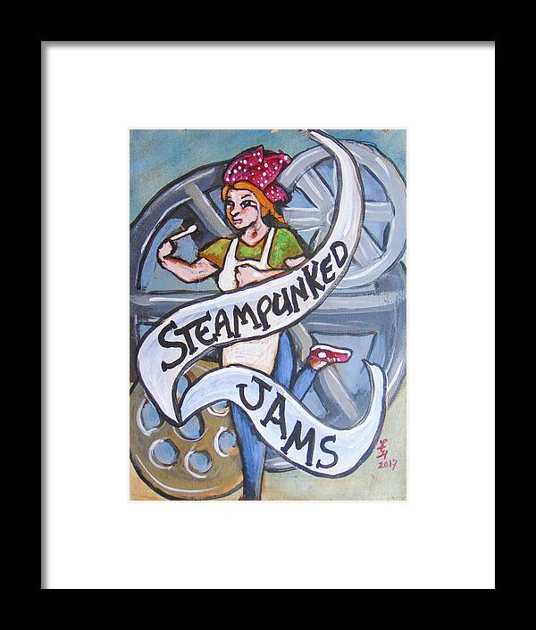 Art Framed Print featuring the painting Steampunked Jams by Loretta Nash