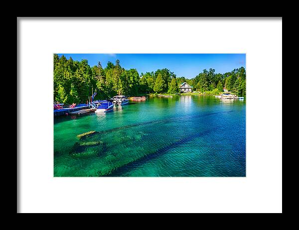 Turquoise Framed Print featuring the photograph Steamship by Amanda Jones