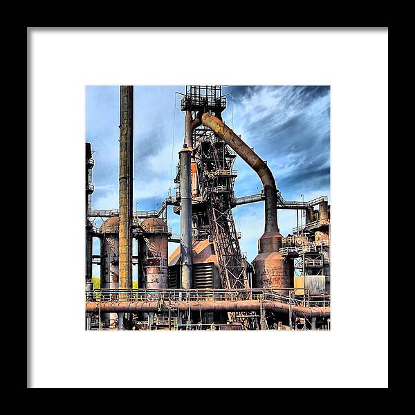 Bethlehem Framed Print featuring the photograph Steel Stacks Bethlehem Pa. by DJ Florek