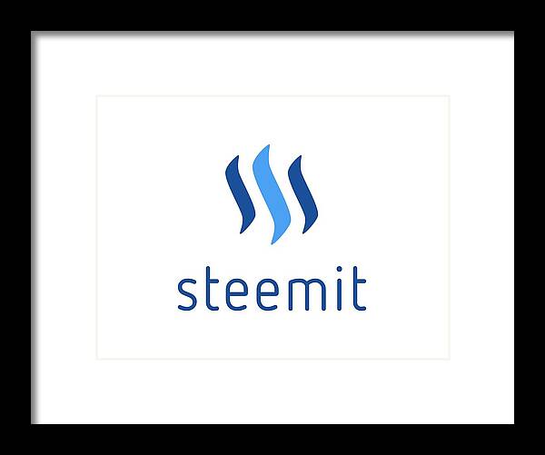 Steemit Framed Print featuring the digital art Steemit by Britten Adams