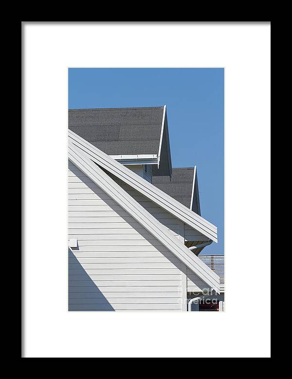 Architecture Framed Print featuring the photograph Steep Roof Detail by Heiko Koehrer-Wagner