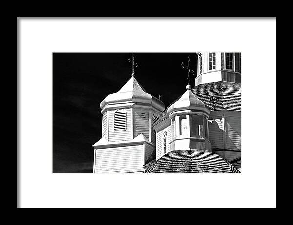  Framed Print featuring the photograph Steeples Noir by Brian Sereda