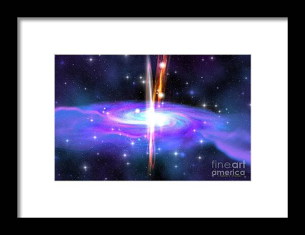 Black Hole Framed Print featuring the painting Stellar Black Hole by Corey Ford