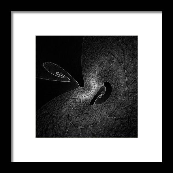 Fractal Framed Print featuring the digital art Stem and Leaf by Rick Chapman