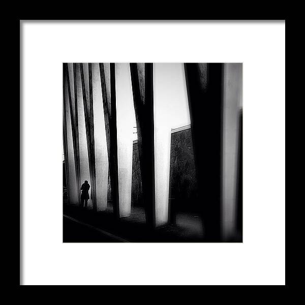 Bnwlife_member Framed Print featuring the photograph Stepping Out For A Smoke by Robbert Ter Weijden