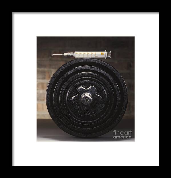 Steriods Framed Print featuring the photograph Steroid Use In Weightlifting by George Mattei