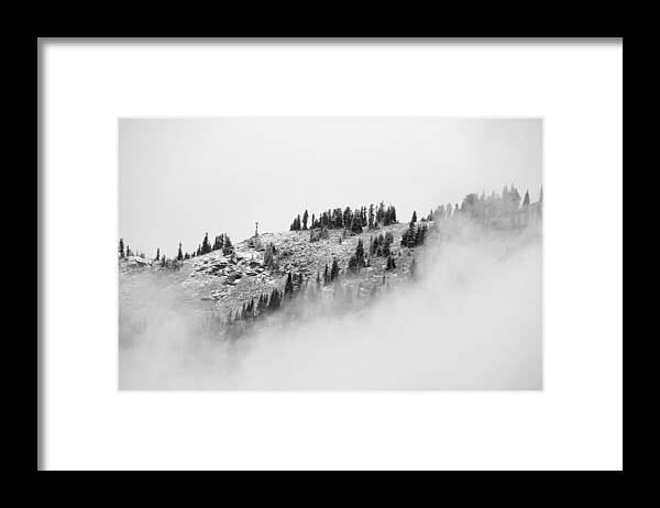 Ridge Framed Print featuring the photograph Stevens Pass Storm 2526 by Bob Neiman
