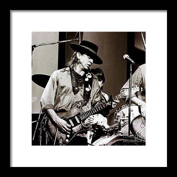 Stevie Ray Vaughan Framed Print featuring the photograph Stevie Ray Vaughan 3 1984 by Chris Walter